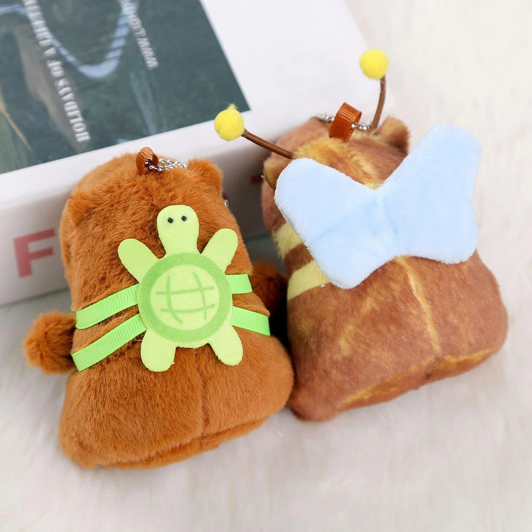 卡皮巴拉公仔书包挂饰磁吸玩偶水豚小龟蜜玩偶毛绒玩具包包挂件