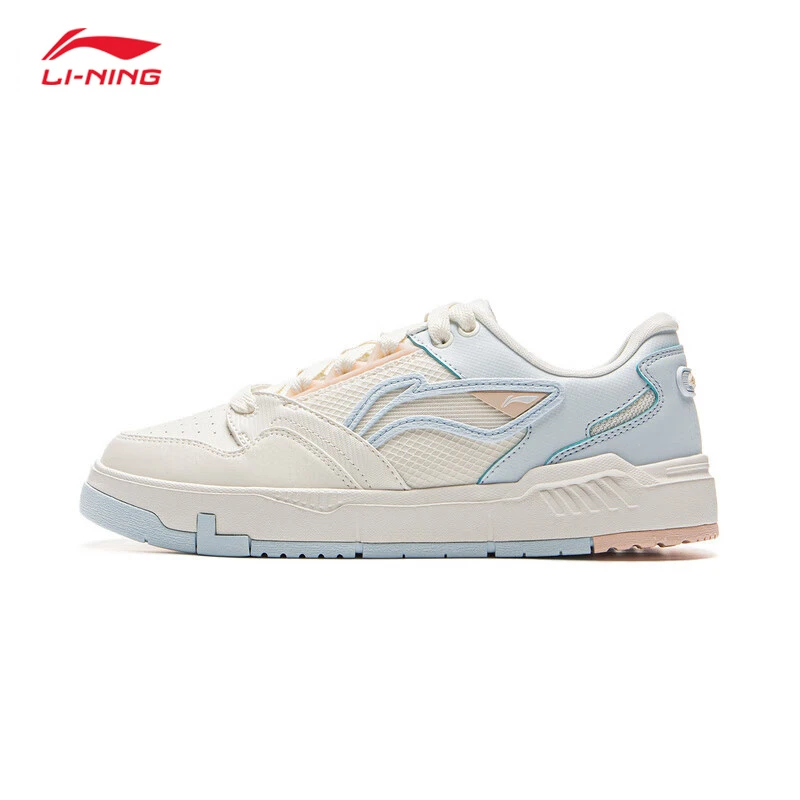 李宁COMMOM 80s经典休闲板鞋女鞋2025夏季舒适软弹小白鞋AGCV052