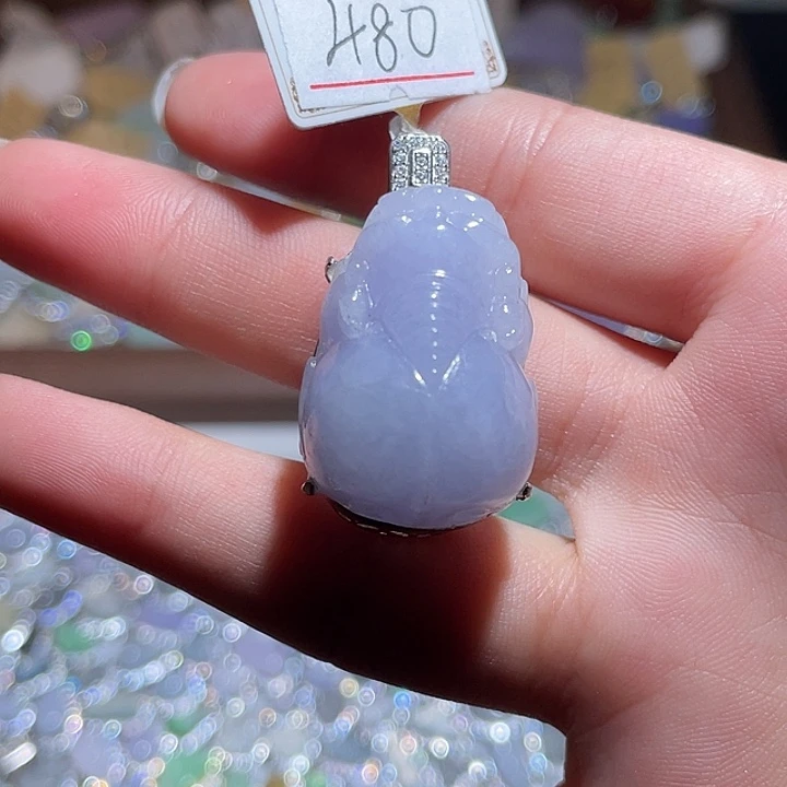 翡翠银S925镶嵌颈饰翡翠