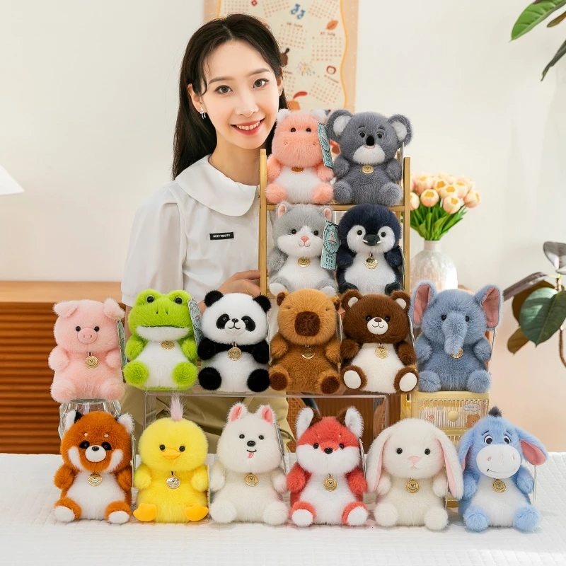 可爱萌宠小动物系列带香味桌伴玩偶小兔子小狐狸多款办公摸鱼搭子