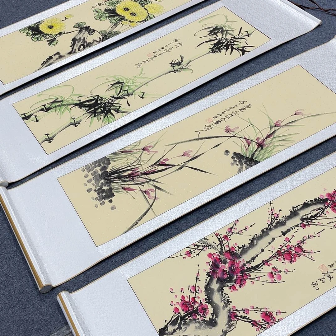 国画手绘手写作品