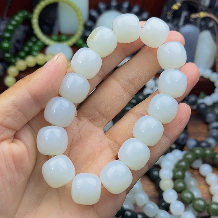 糖***狼手串未镶嵌和田玉