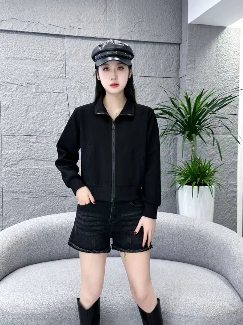 6607春秋新款时尚潮流休闲百搭显瘦立领棒球服短外套