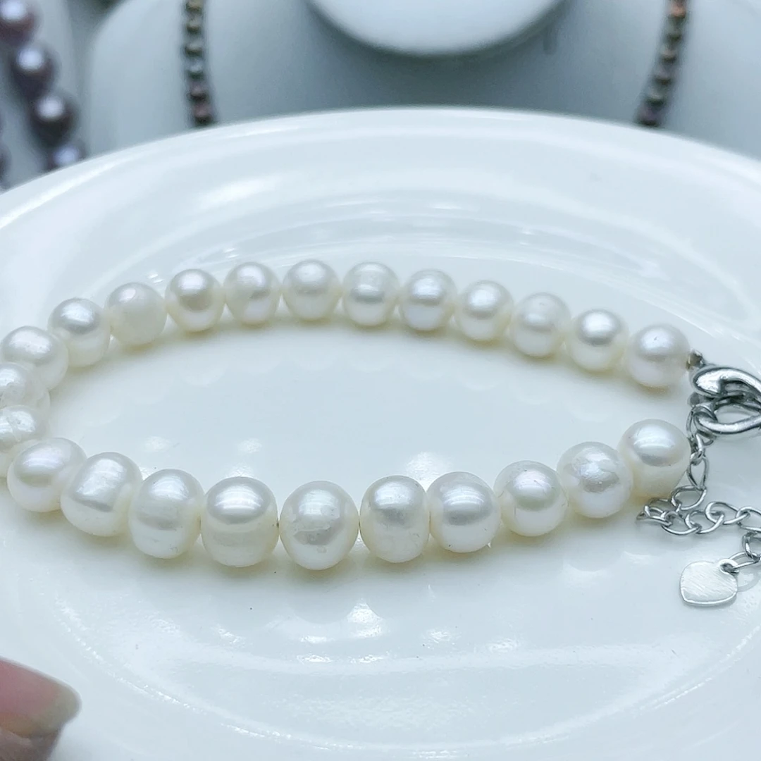 淡水珍珠颈饰钛钢