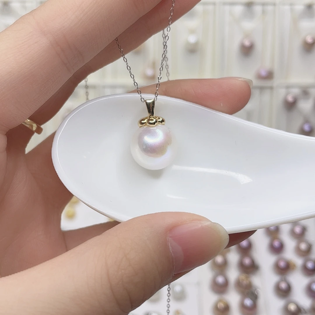 合金淡水珍珠吊坠(赠链)