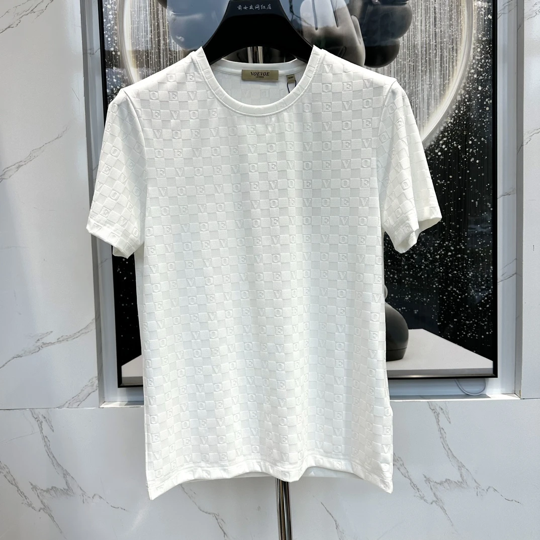 【高端短袖】24年新款轻奢品牌男士短袖高品质潮流修身休闲百搭半袖