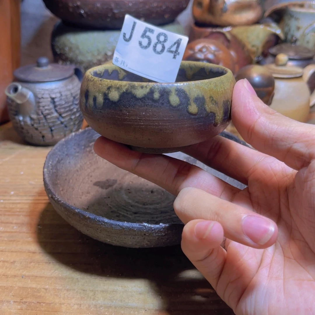 纯手工制作工艺（柴烧）裸烧纯手工制作柴烧杯584