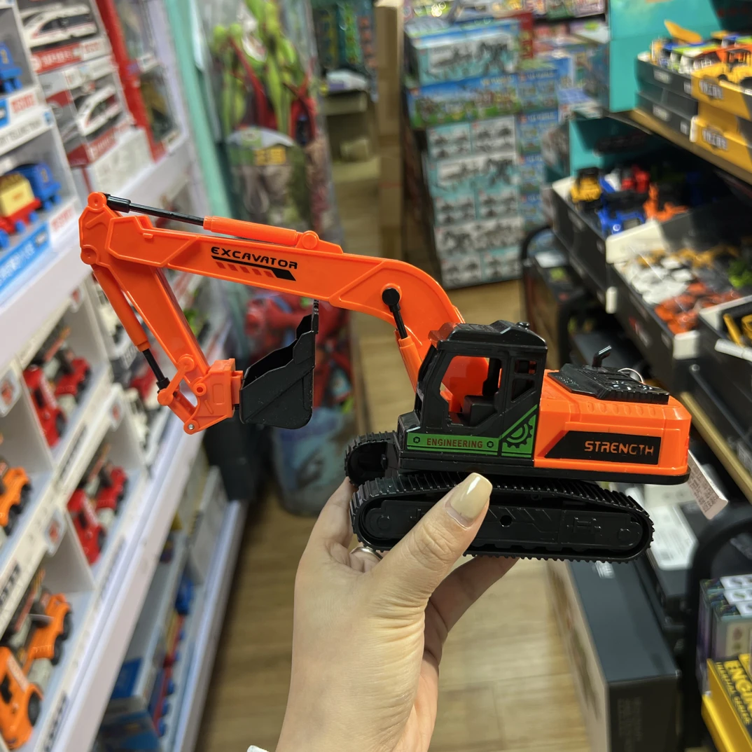 惯性工程车挖土机挖机挖掘机男孩汽车模型仿真儿童玩具车
