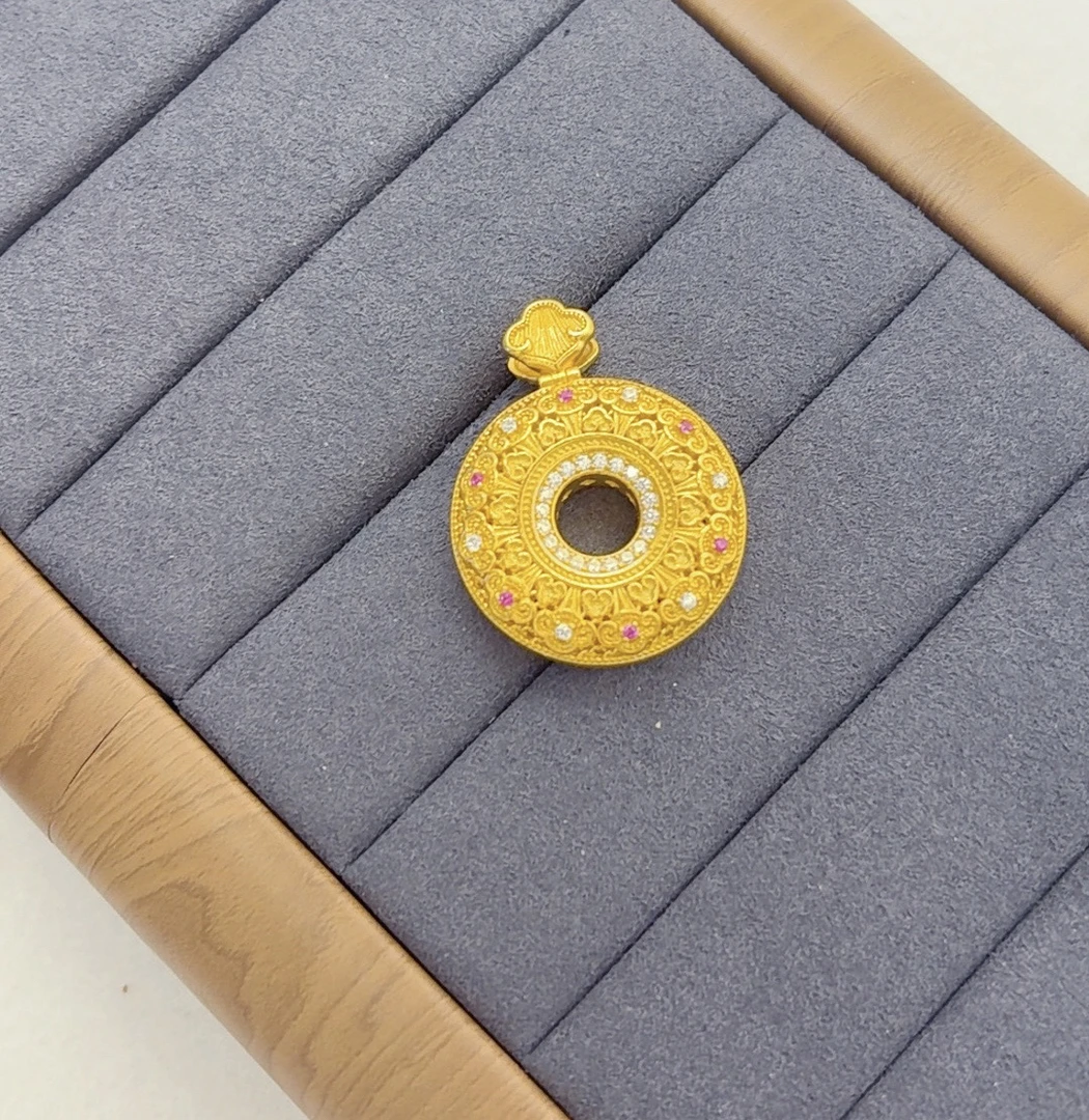 吊坠足银 【宝汇福】编码8132 平安吊坠双面配绳子