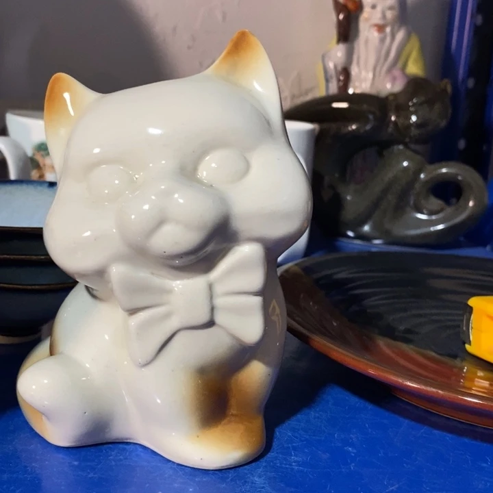 瓷片磁州窑研究所猫咪摆件