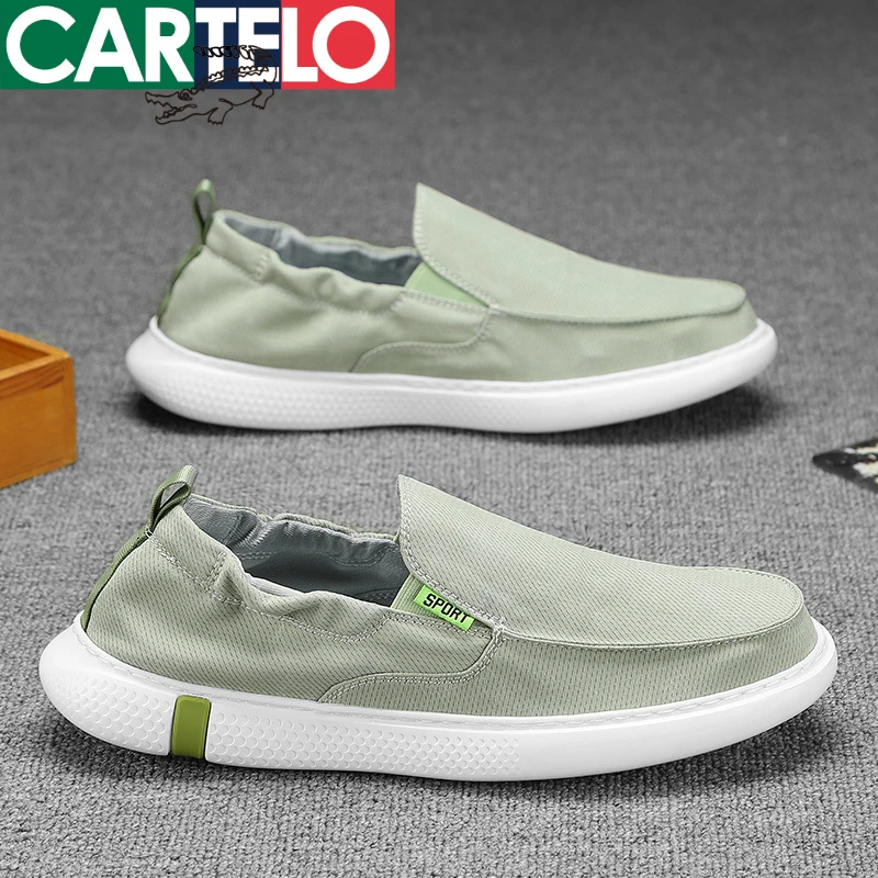 卡帝乐鳄鱼老北京布鞋男夏季透气一脚蹬轻便软底帆布鞋时尚休闲鞋