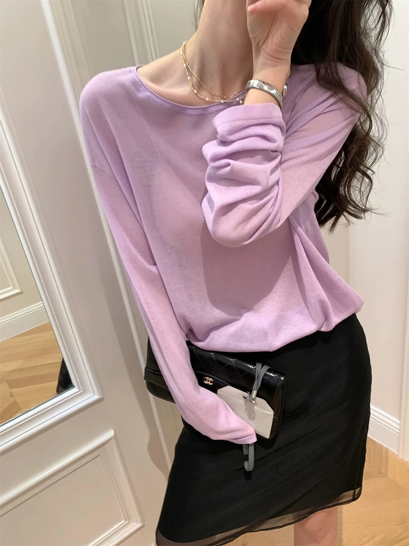 新款防晒衫上衣长袖显瘦百搭超薄微透夏季罩衫宽松设计感A70