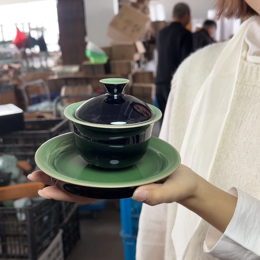 龙泉云间青瓷小米茶器