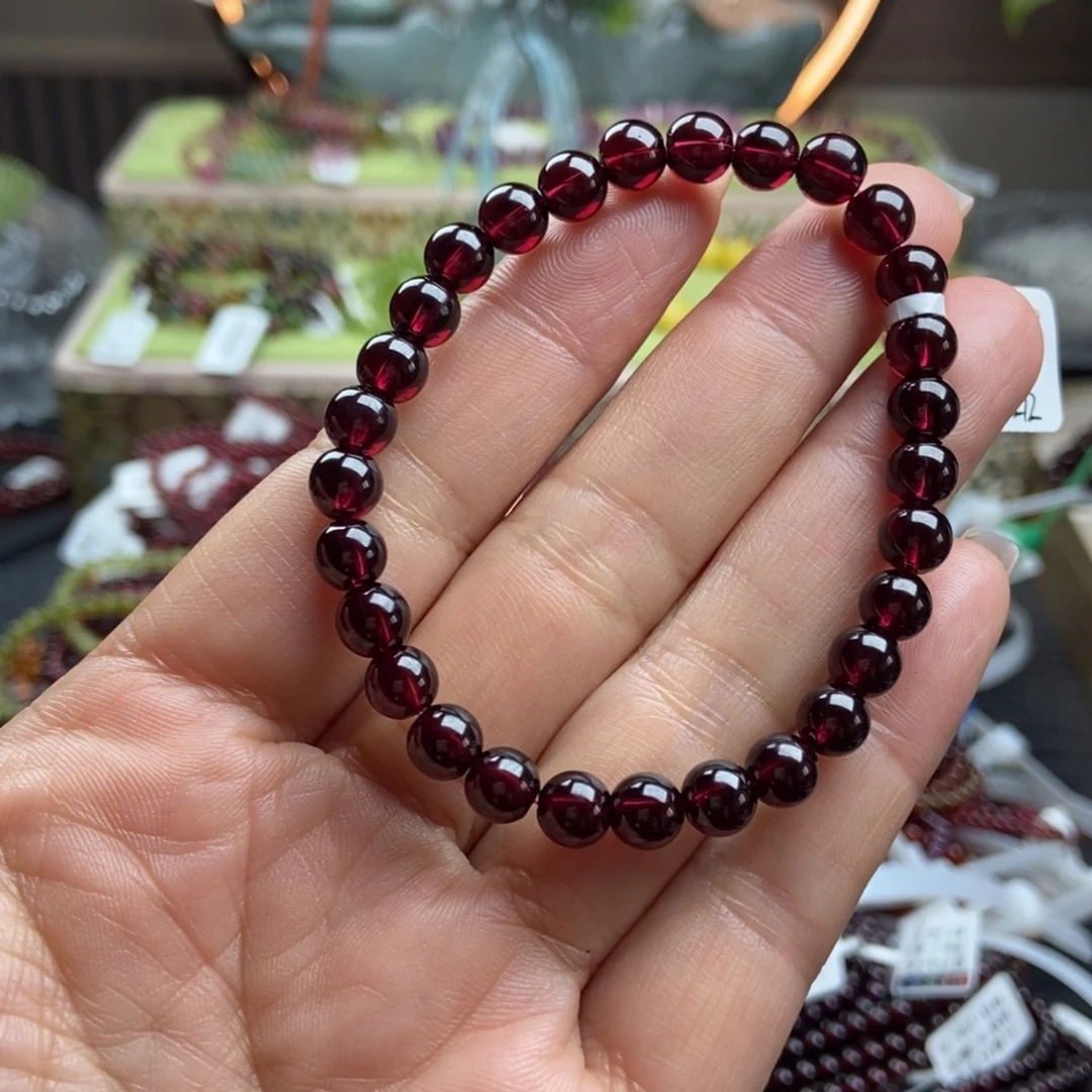 未镶嵌手串石榴石6.5