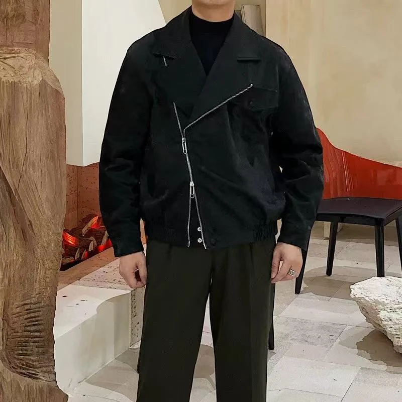 A14-两色”侧拉链”皮外套（3324）