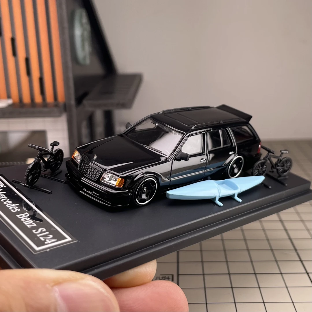 现货 永胜 YS 1:64 奔驰S124 苏州展会版 黑色 合金车模