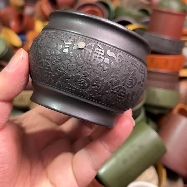 紫砂茶杯全手工紫砂主人杯