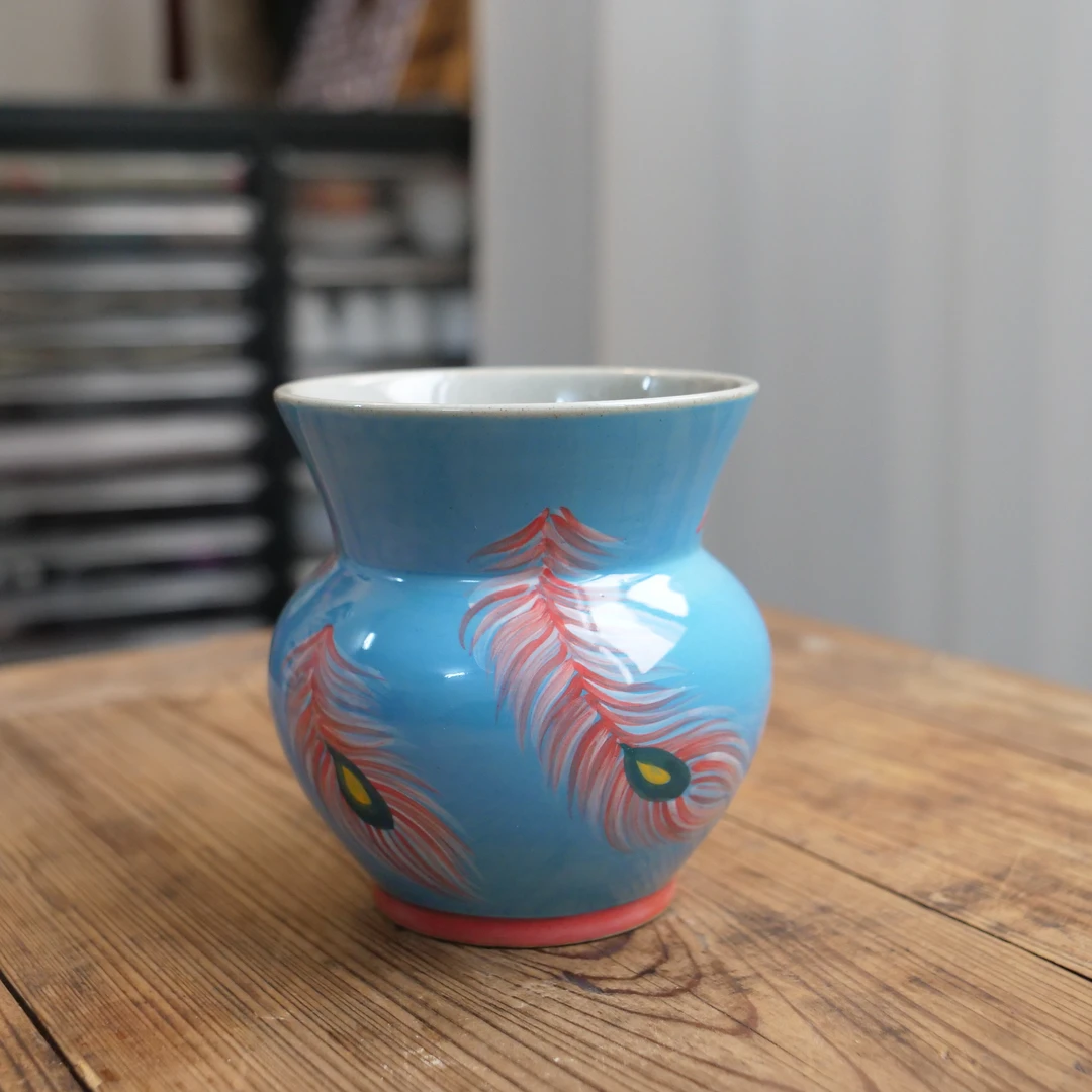 四海新品【蓝翎羽毛系列建水】中式精美茶道器具建水300ml