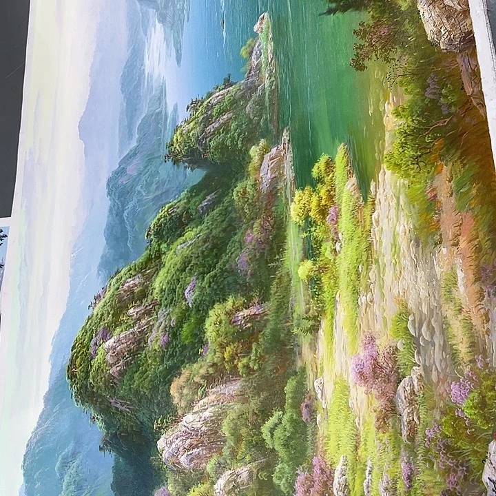 油画恭喜影子仔仔细细