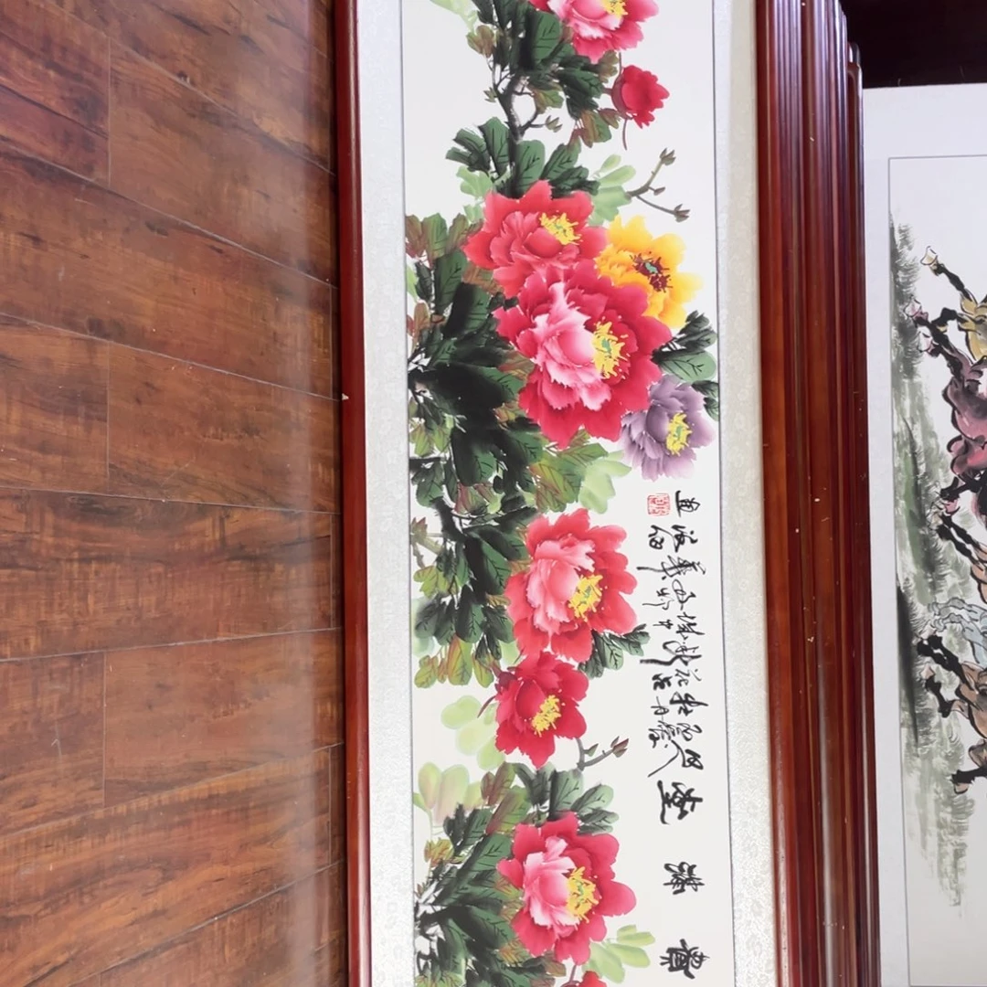 国画带框尺寸 48*163厘米