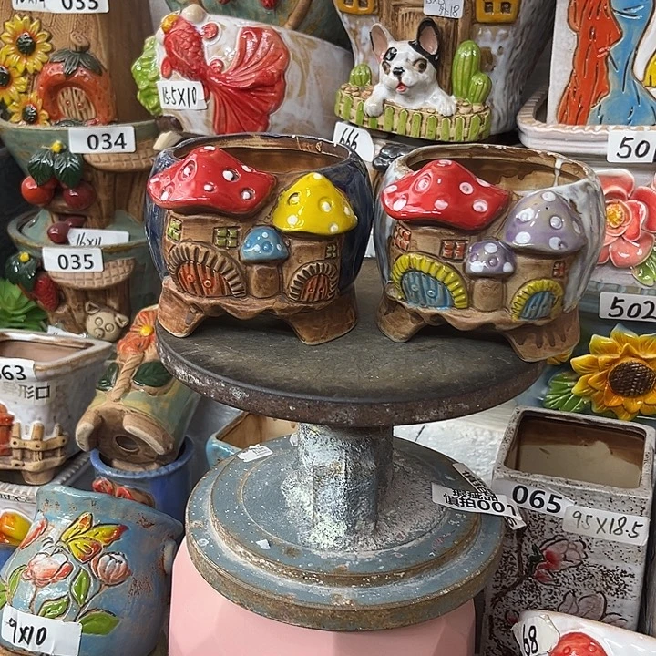 粗陶材质多肉花盆