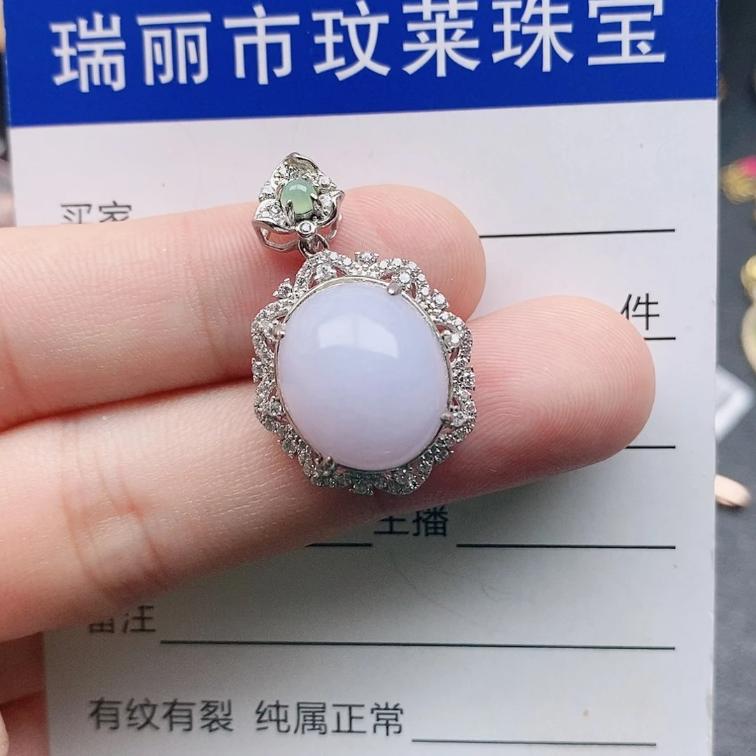 翡翠戒指银S925镶嵌22
