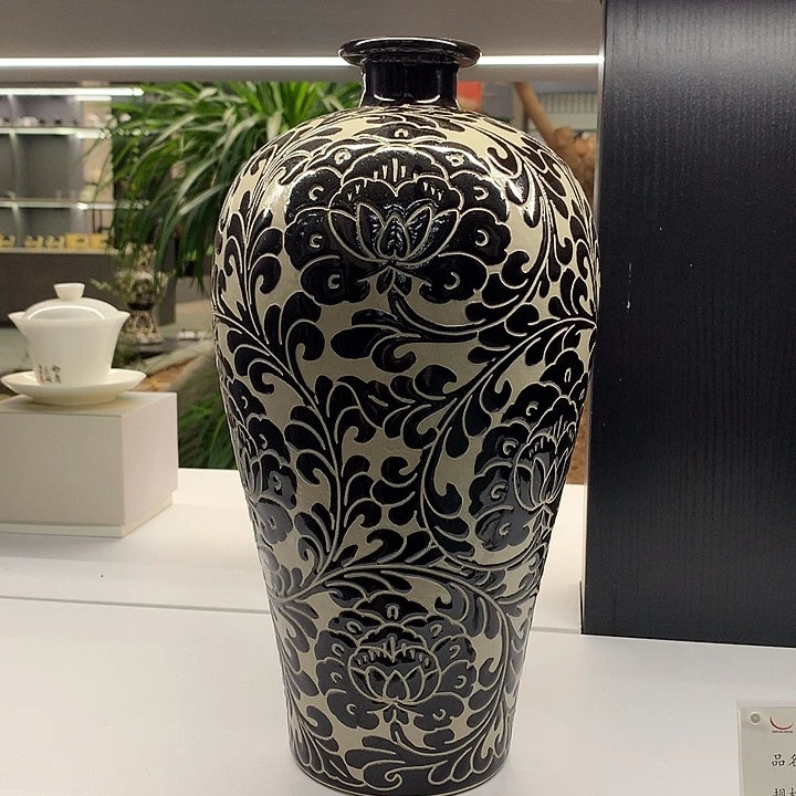 磁州窑3号黑刻梅瓶