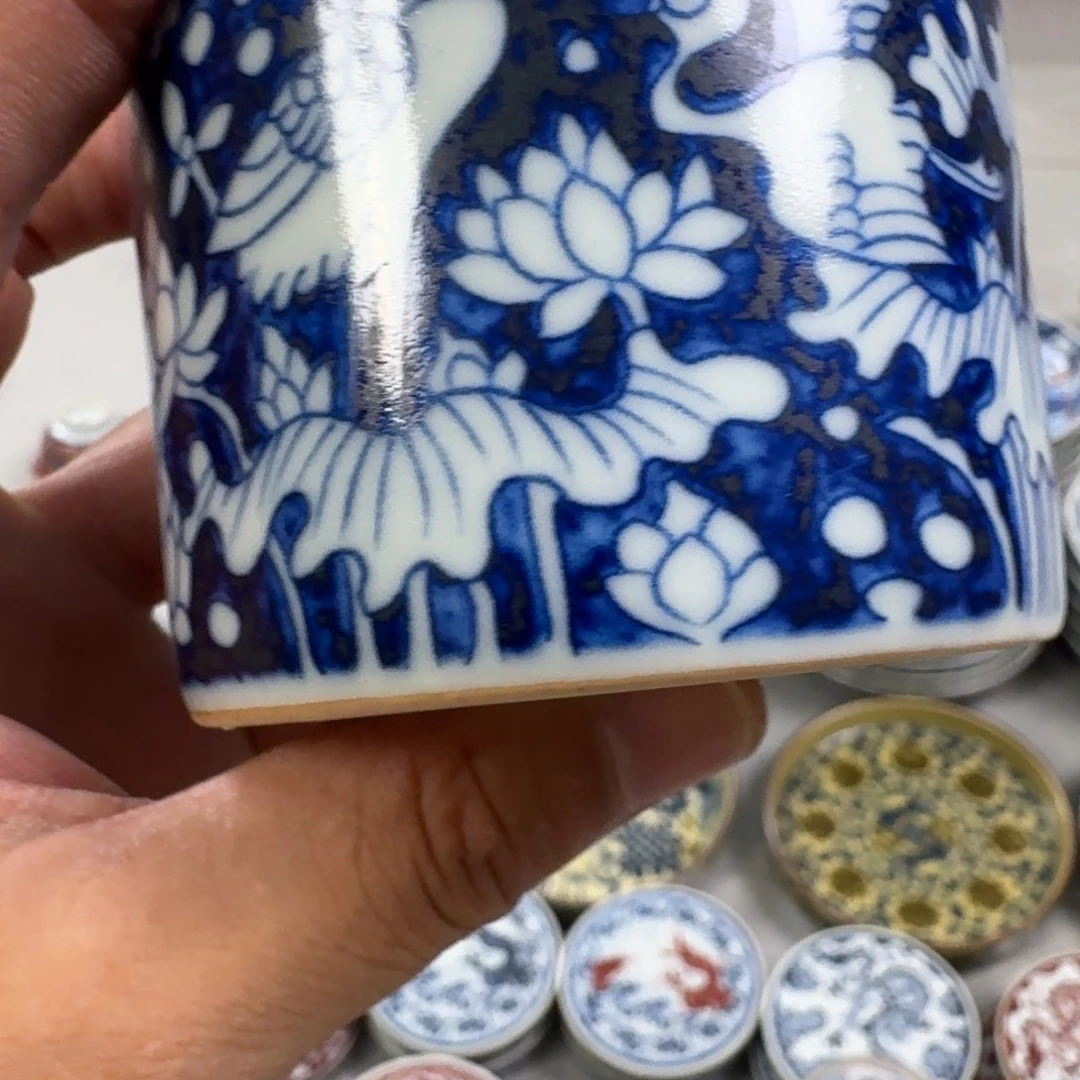 杯青花一路连科大直口杯