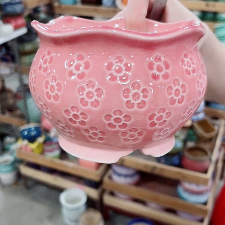 凑单10元陶瓷花盆发货！