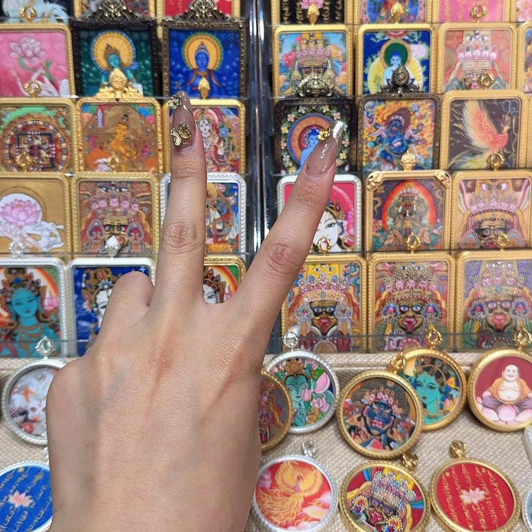 吊坠热贡纯手绘唐卡非遗文化