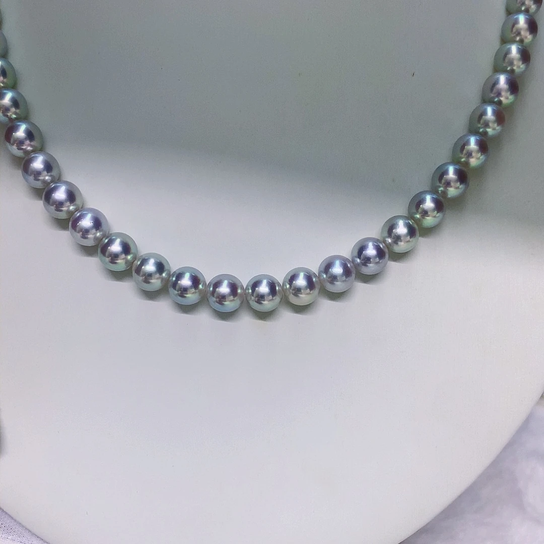 银S925镶嵌海水珍珠项链