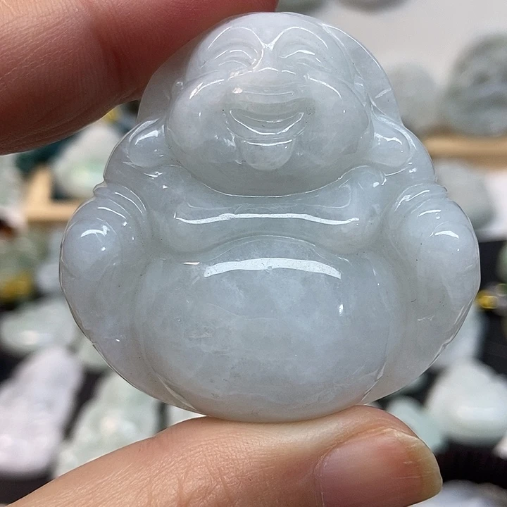 翡翠未镶嵌颈饰佛公