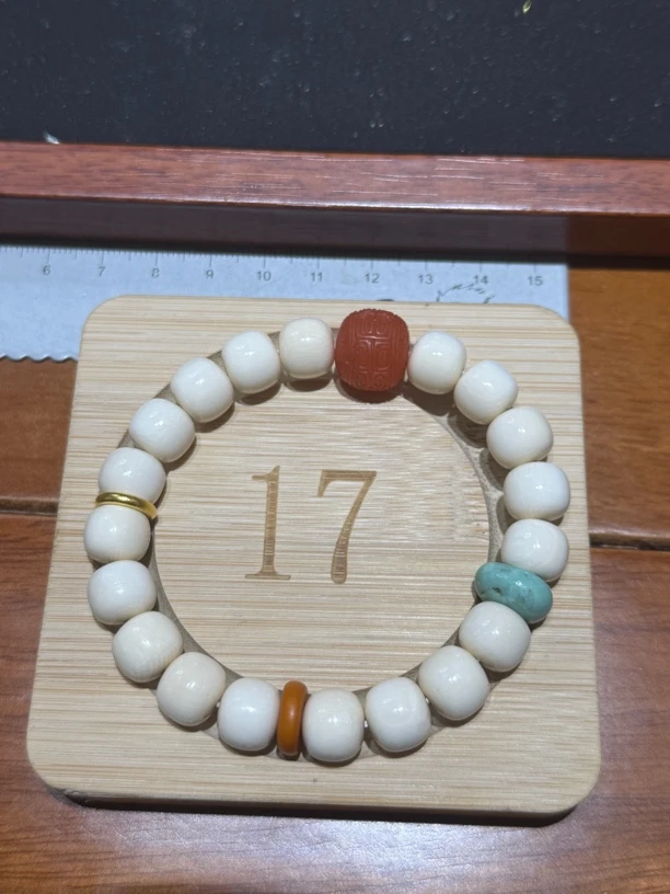 猛犸牙手串原皮原色