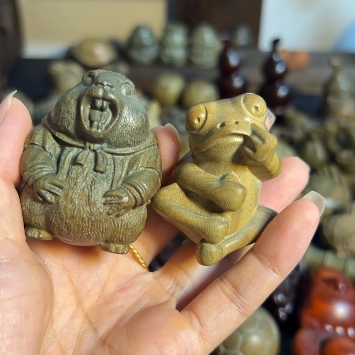 把件小叶紫檀两个一对