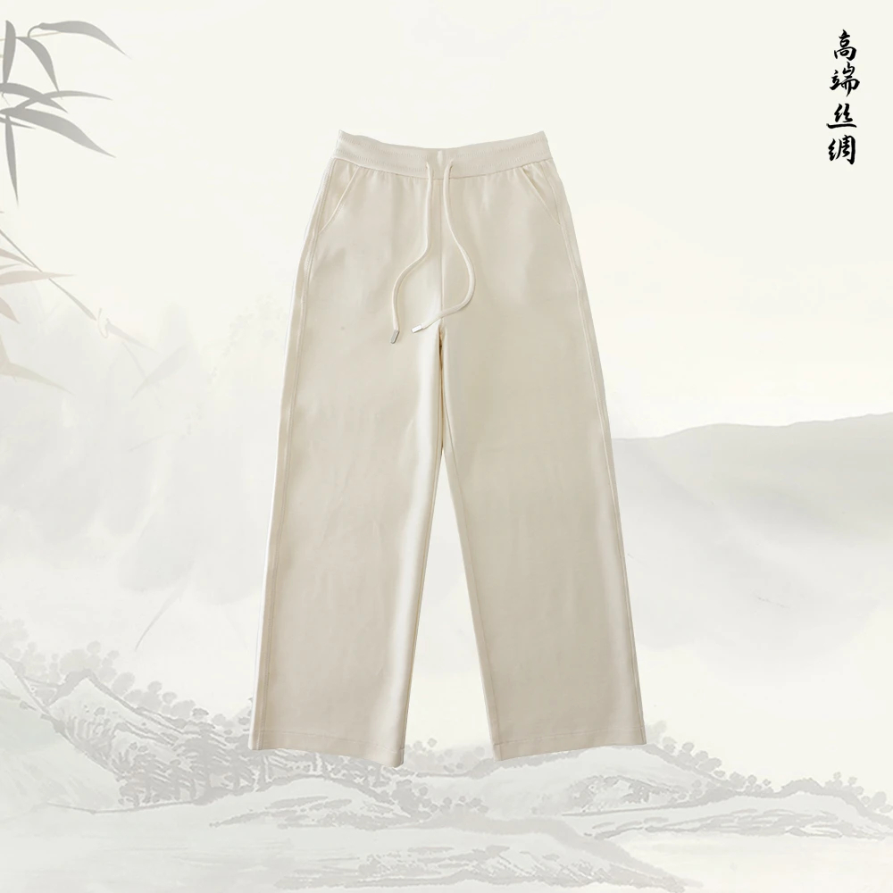 新款羊毛百搭休闲简约抽绳显瘦裤子53503