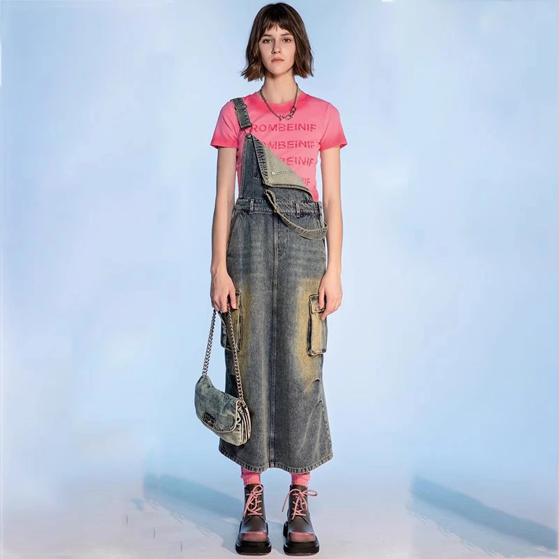 44533【B系列】复古背带裙B4BL22047