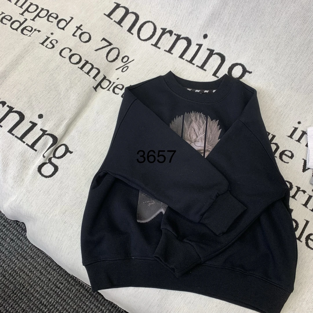 KM PERSONALITY 2025 新款 春季儿童卫衣 3657 黑色