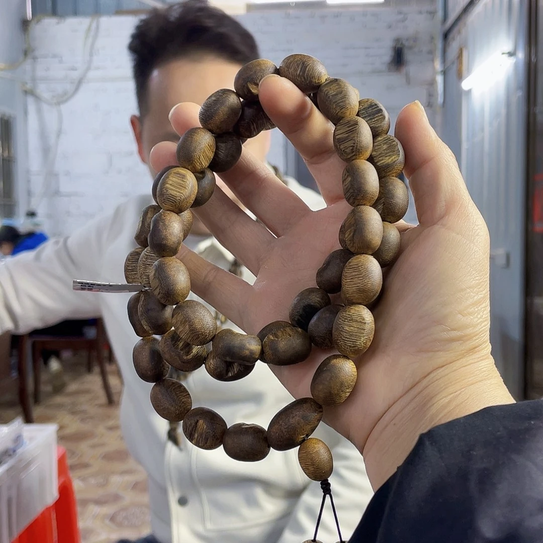 沉香手串棋楠老白棋留疤长串1.3/66克多样性发一