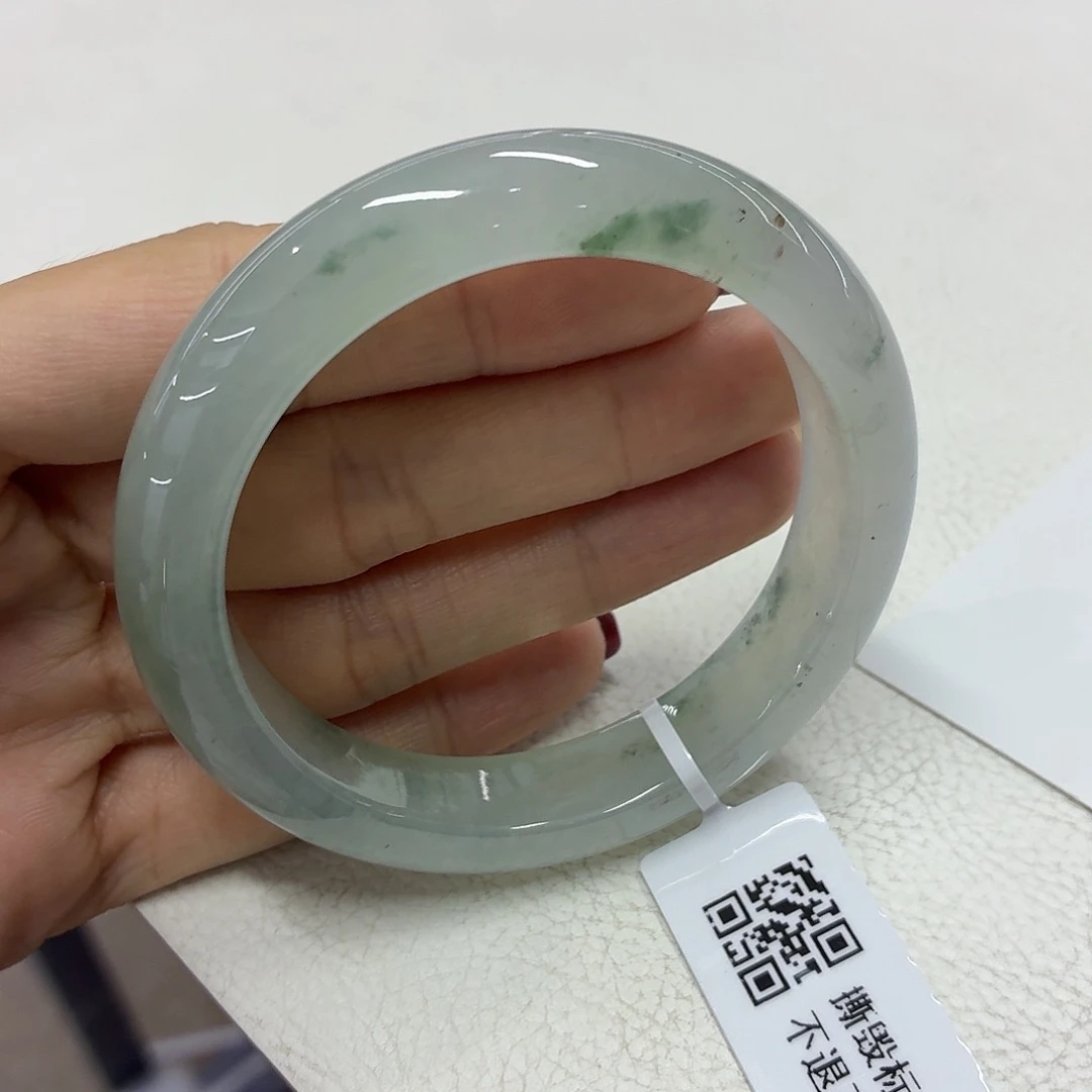 翡翠手镯未镶嵌缅甸翡翠手镯54.8