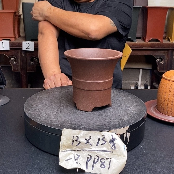 紫砂花盆货号一只PP87