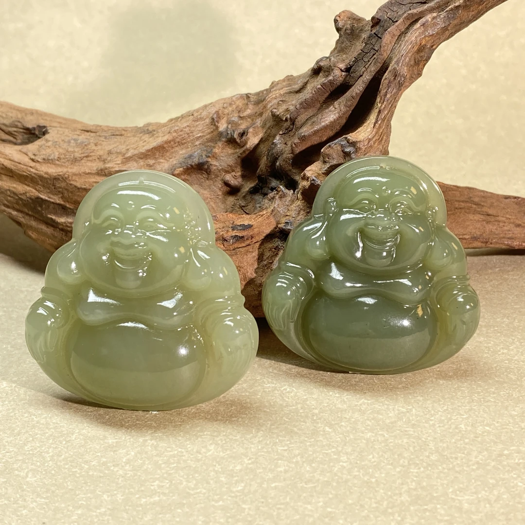 【小北严选】和田玉佛公吊坠31-17H75X49【多样性发一件】带珠链