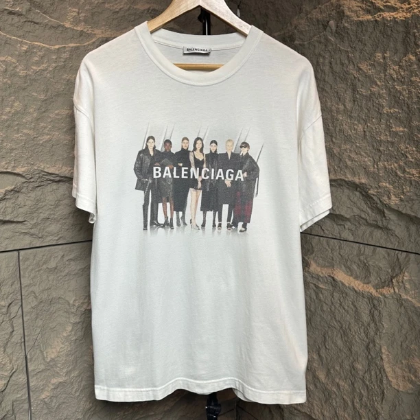 99新 Balenciaga/巴黎世家 胸围57衣长70 M码 乐队短袖 M463