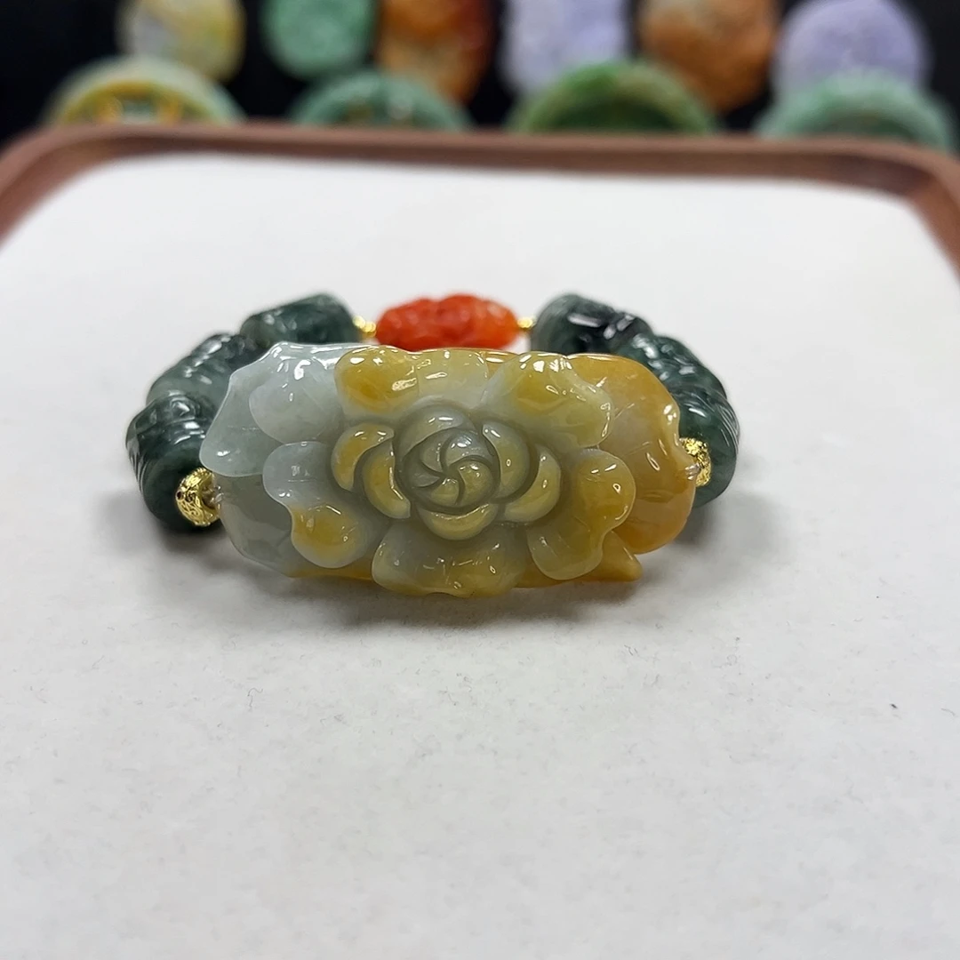 翡翠未镶嵌手链手牌