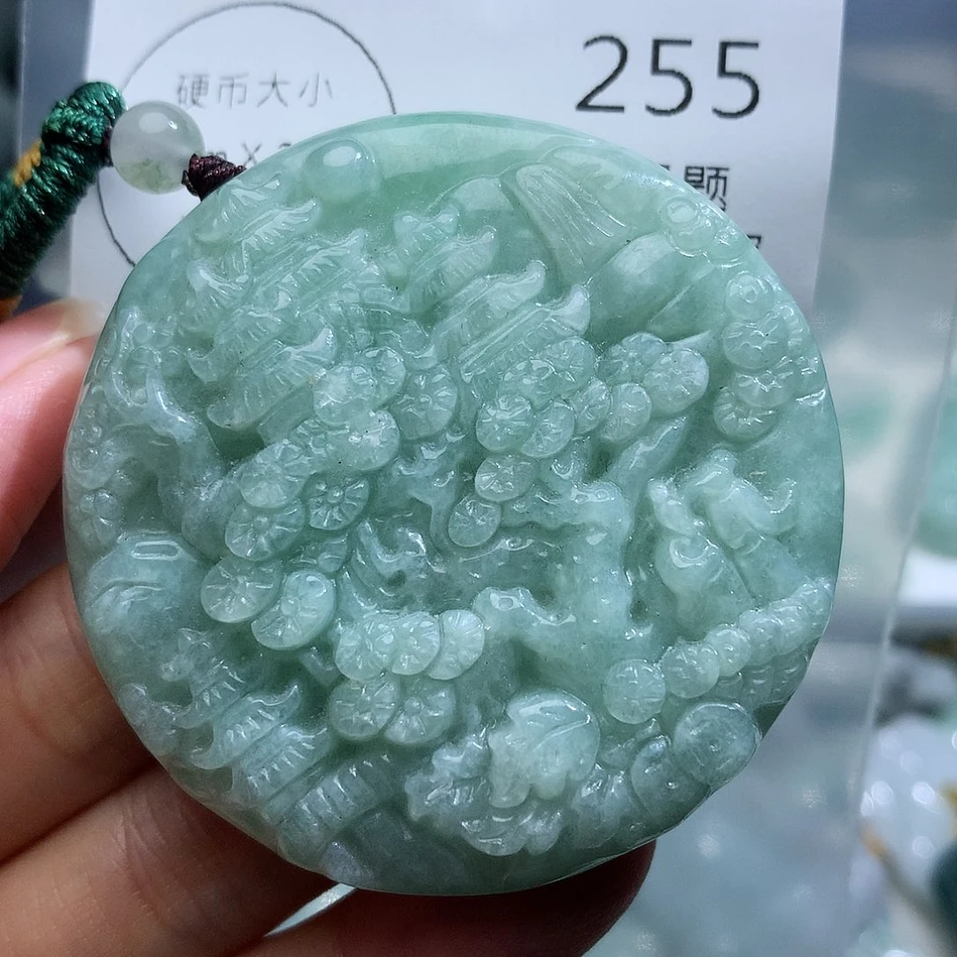 翡翠未镶嵌颈饰255