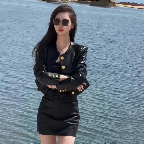 美式复古皮衣女爆款2025新款洋气短款皮夹克高级感小个子秋季外套