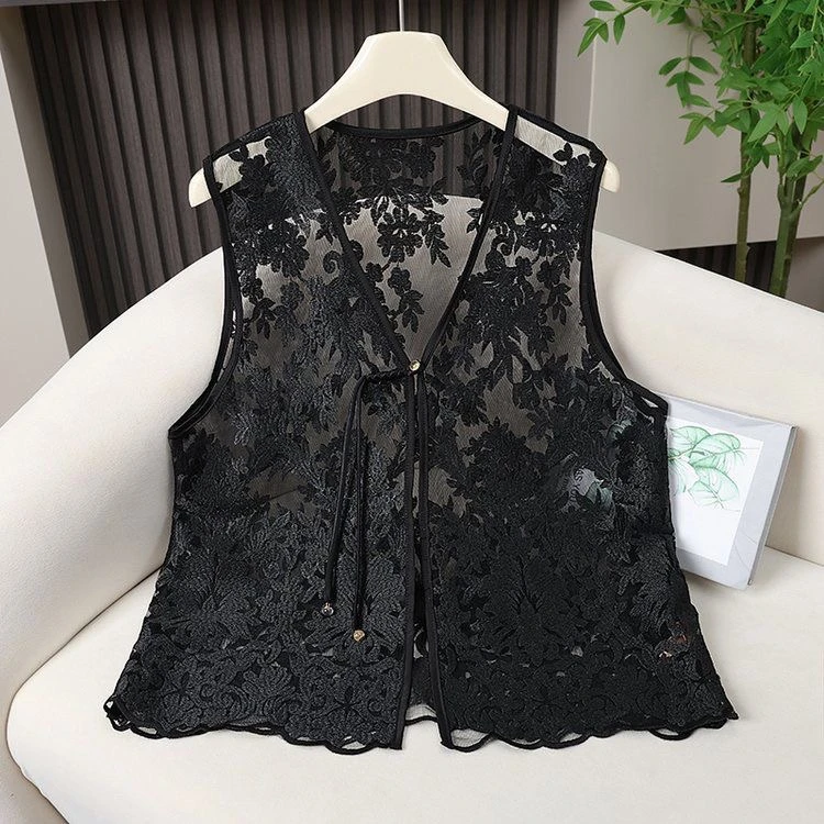 新中式国风复古2025盘扣提花新款马甲背心夏季坎肩无袖上衣