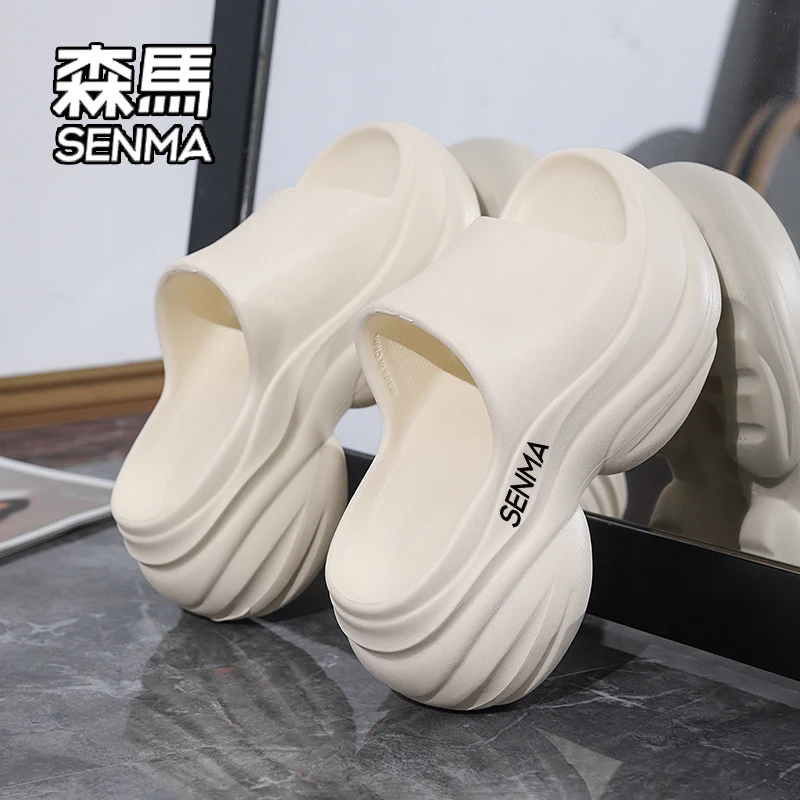 SENMA/森马厚底拖鞋女冬季外穿运动潮流凉拖鞋增高防滑休闲沙滩鞋