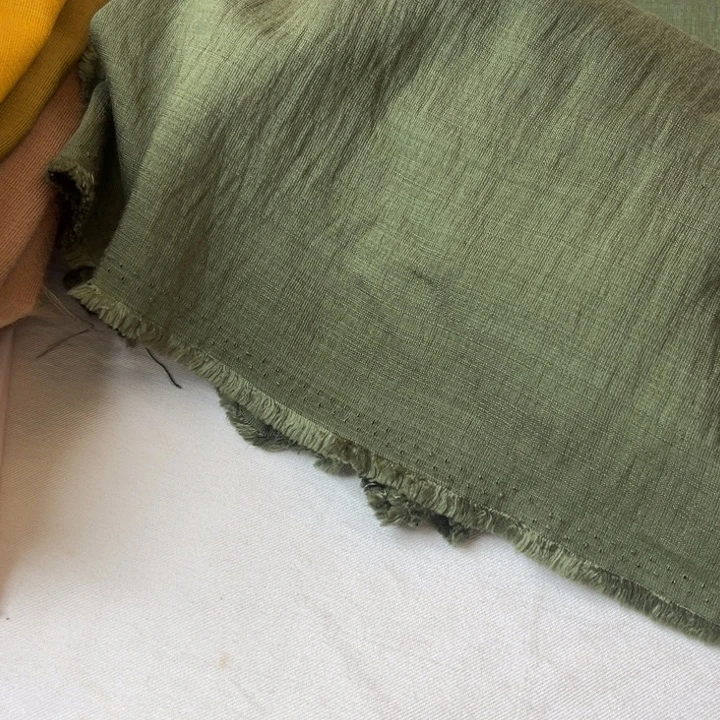 棉混纺军绿色麻棉3米