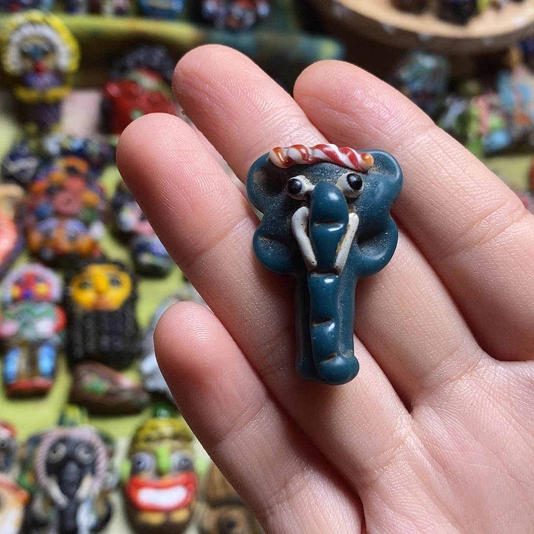 颈饰琉璃可爱小象017