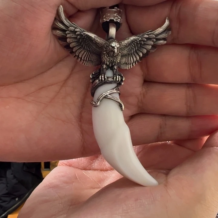 颈饰银S925镶嵌和田玉